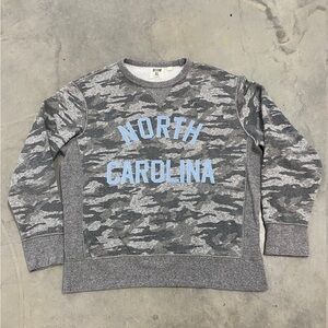 Gray Camouflage North Carolina Crewneck Sweater